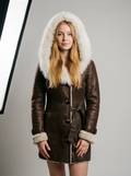 Shearling Hooded Coat