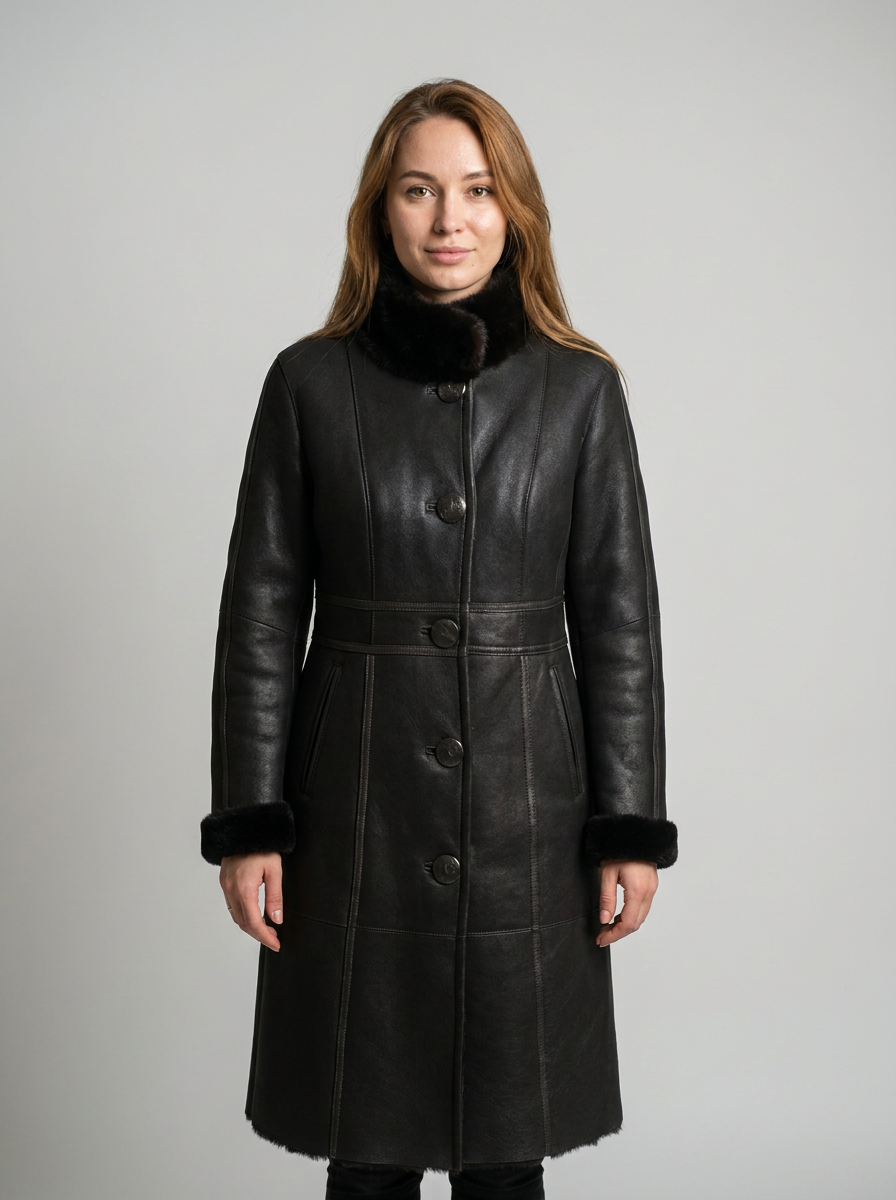 Women's Long Shearling Coat