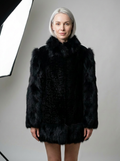 Black Astrakhan & Fox Fur Jacket