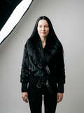 Fox Fur Bomber Jacket