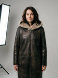 Shearling Hooded Coat