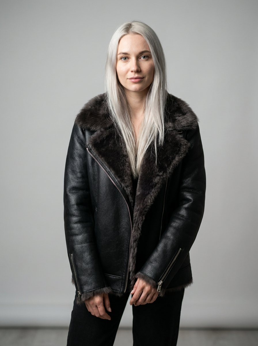 Shearling Biker Jacket