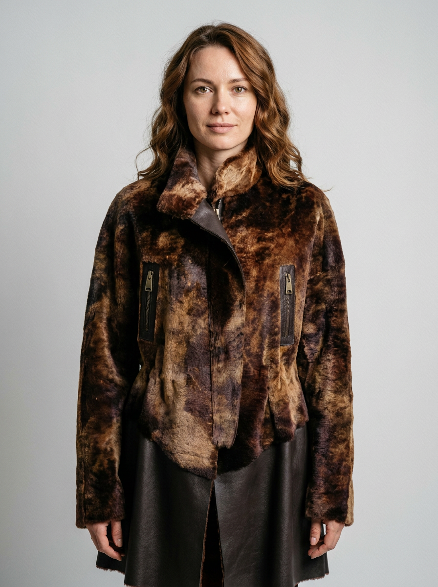 Marbled Shearling Jacket