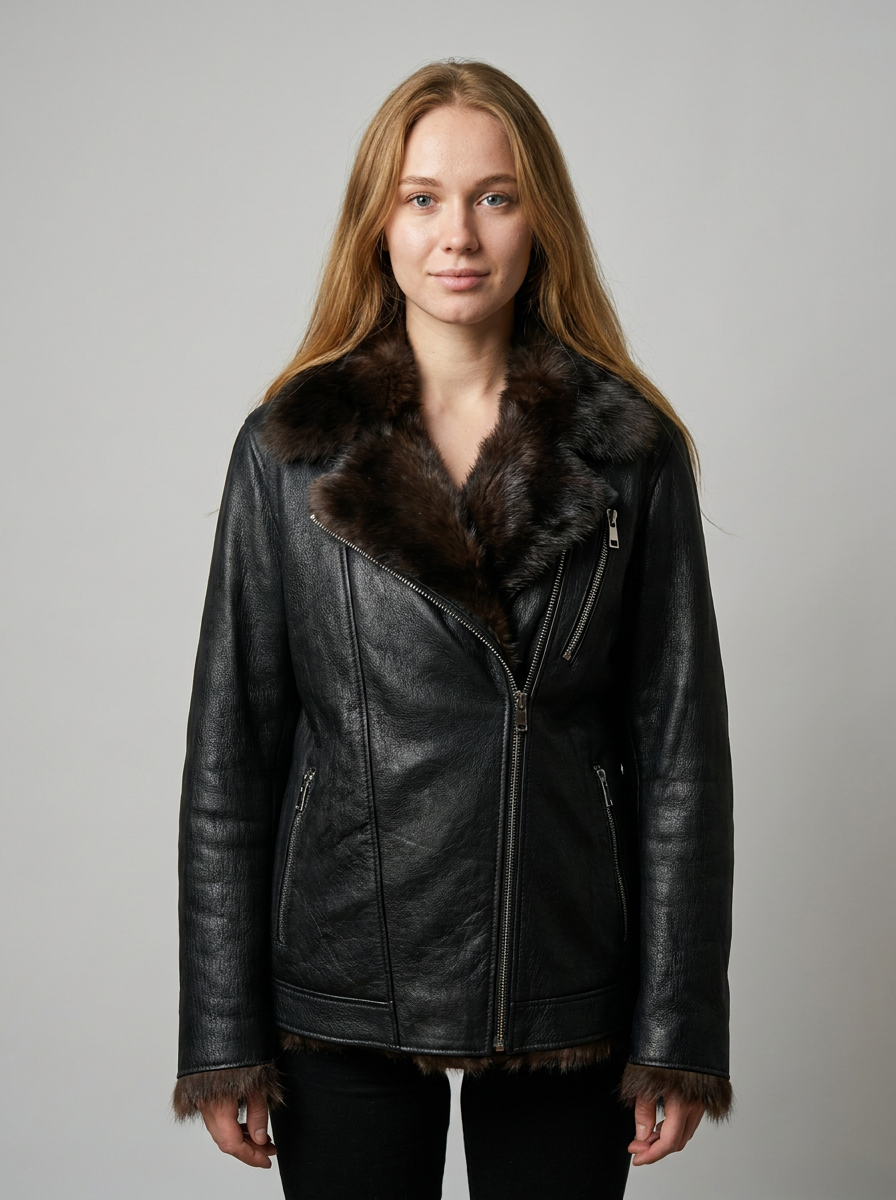 Shearling Biker Jacket