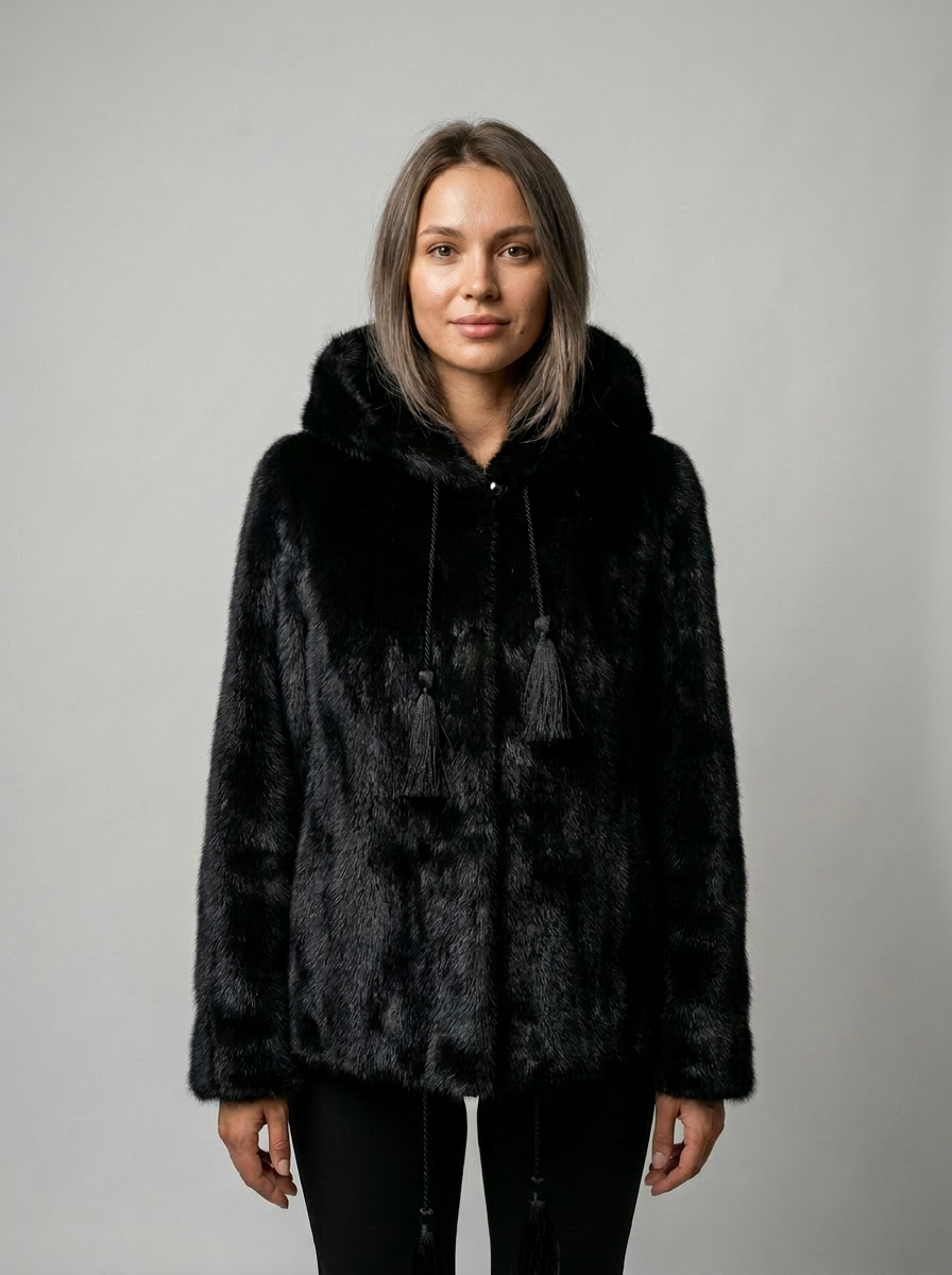 Hooded Fur Jacket