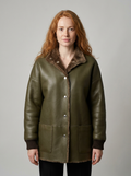 Olive Green Shearling Coat