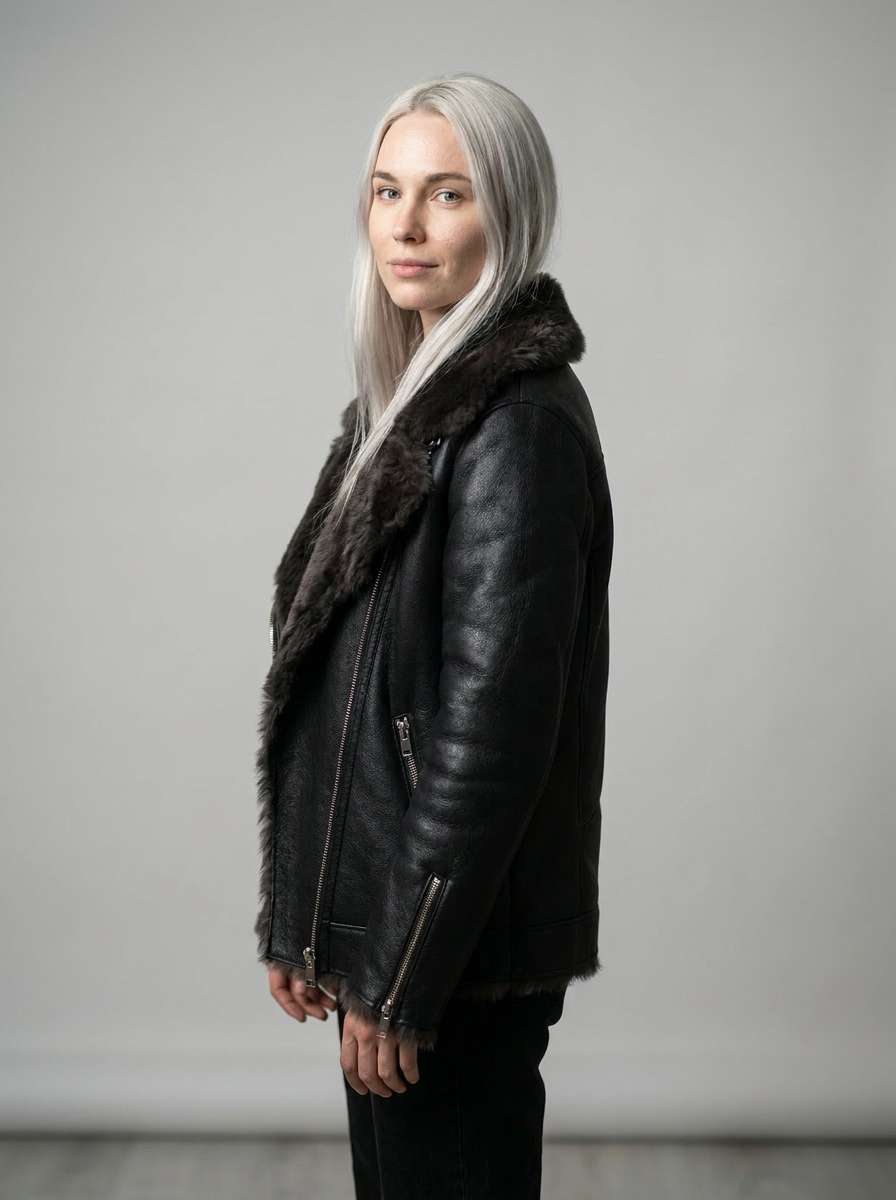 Shearling Biker Jacket