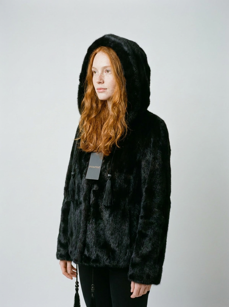 Mink Fur Hooded Jacket