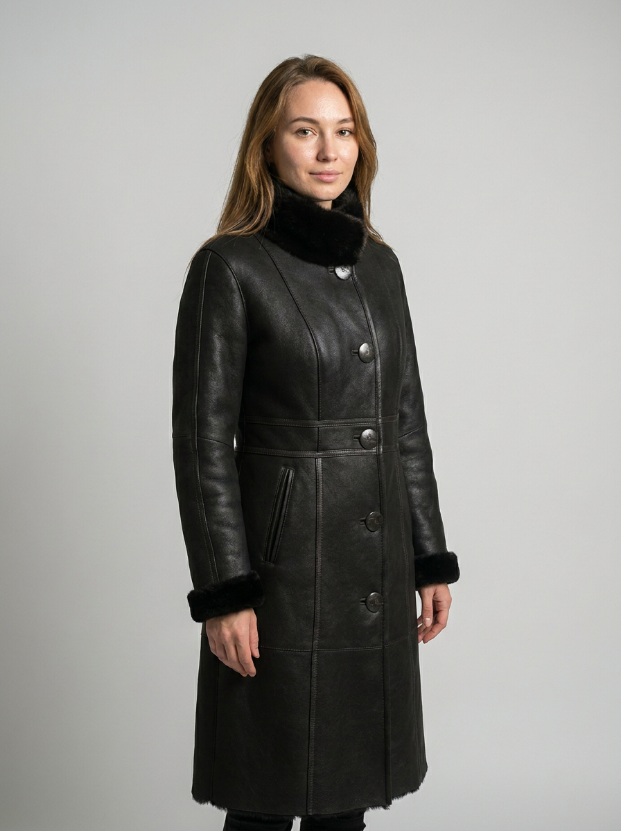 Women's Long Shearling Coat