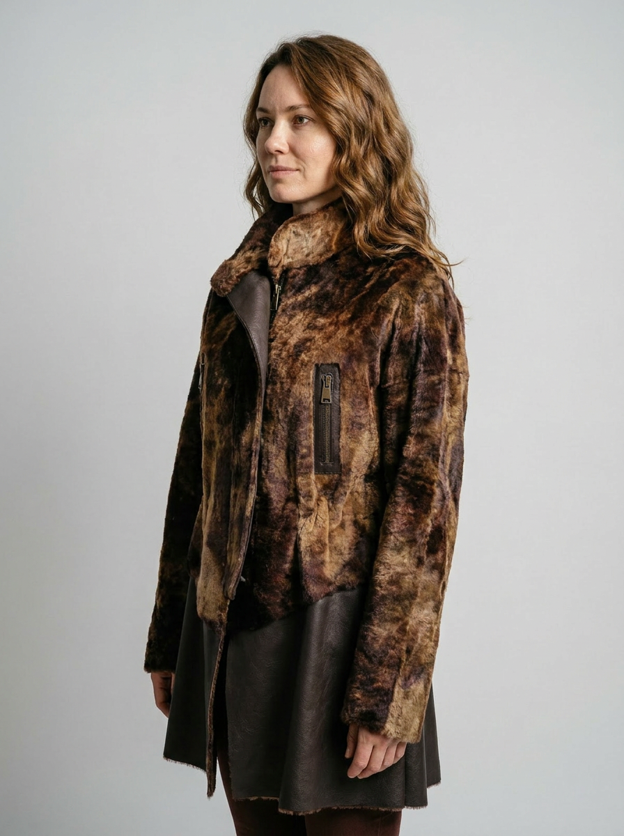 Marbled Shearling Jacket