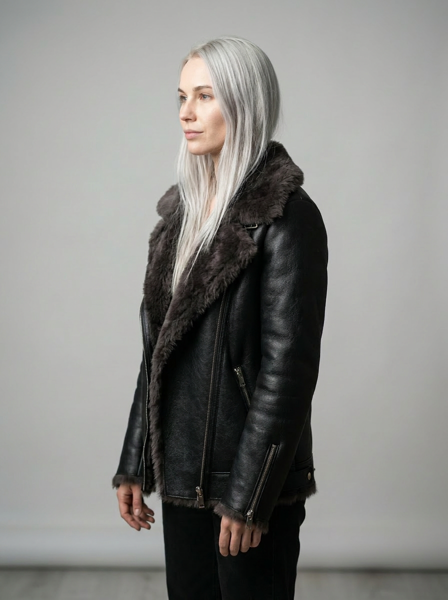Shearling Biker Jacket