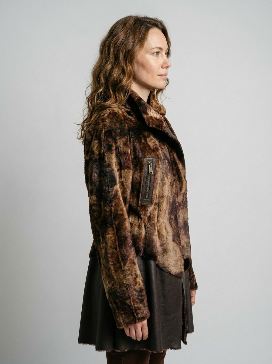 Marbled Shearling Jacket
