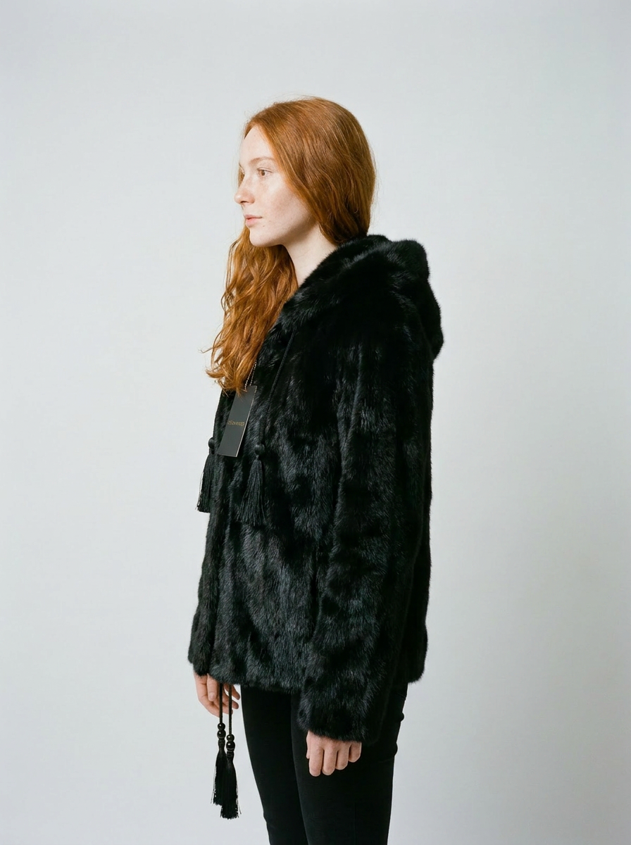 Mink Fur Hooded Jacket