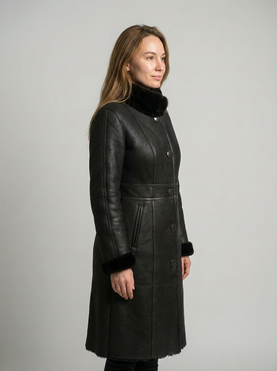 Women's Long Shearling Coat