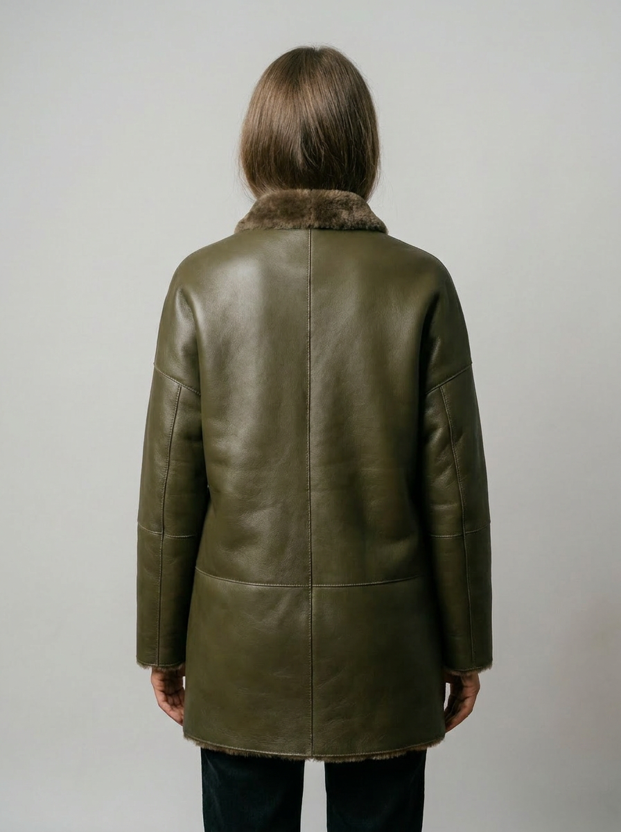 Olive Shearling Jacket