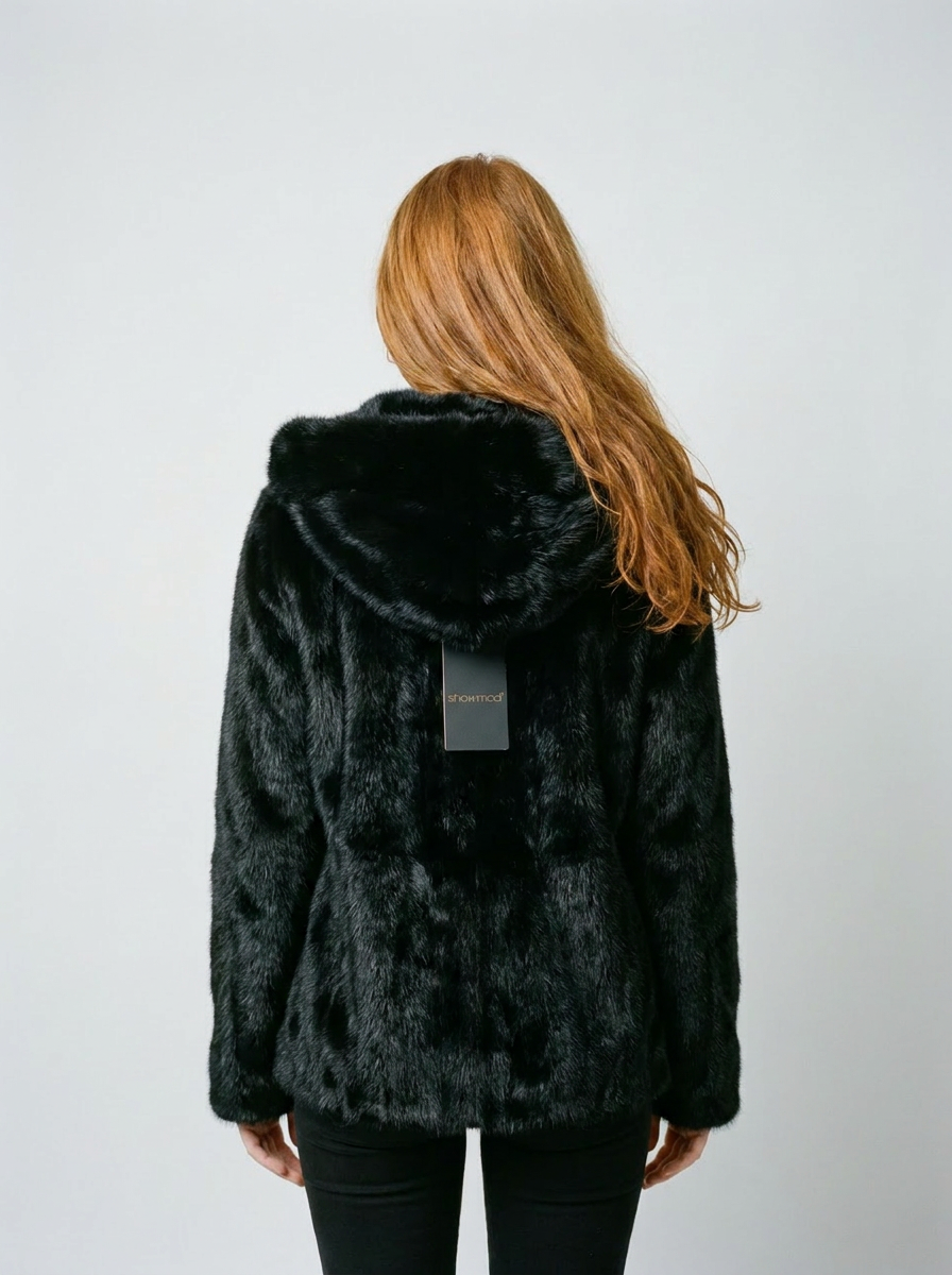 Kapuzenjacke aus Nerzfell