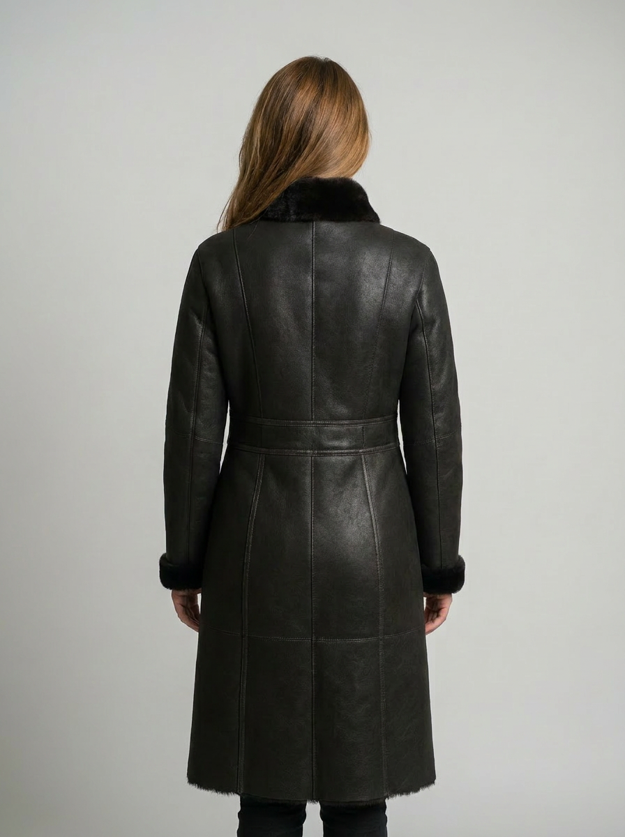 Women's Long Shearling Coat