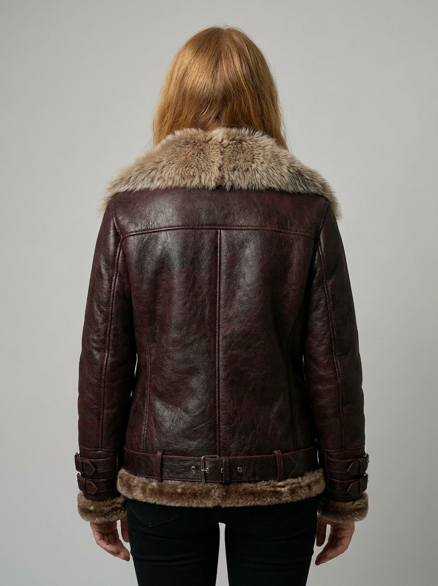 Shearling-Bomberjacke