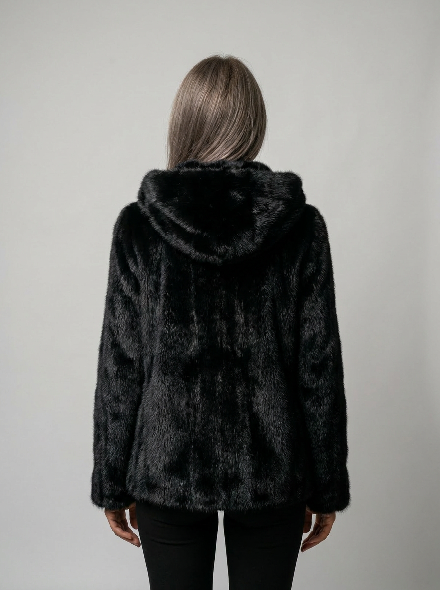 Hooded Fur Jacket