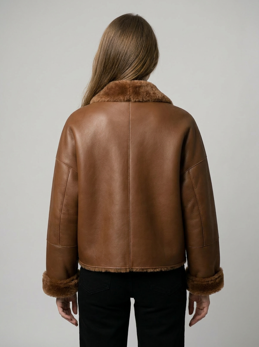 Shearling Lined Leather Jacket
