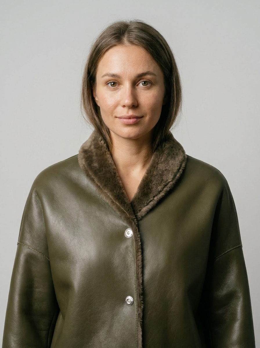 Olive Shearling Jacket