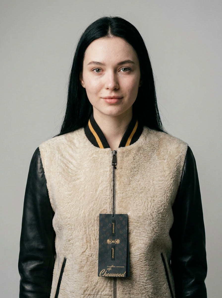 Shearling and Leather Bomber Jacket