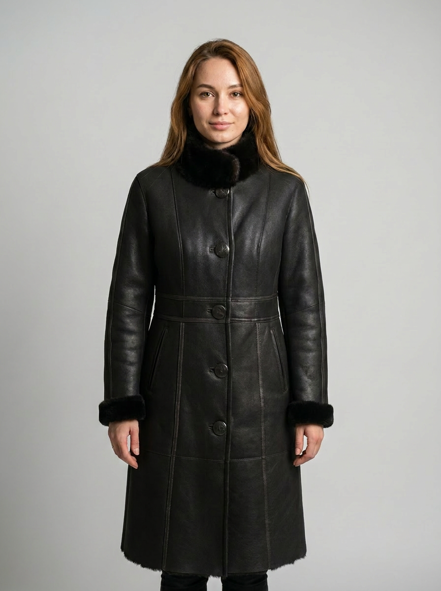 Women's Long Shearling Coat