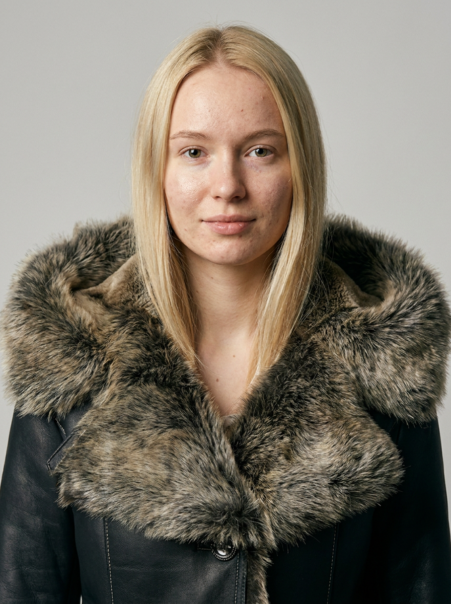 Shearling Hooded Leather Coat