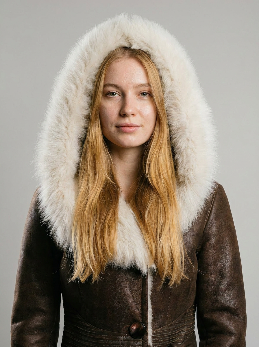 Shearling Hooded Coat