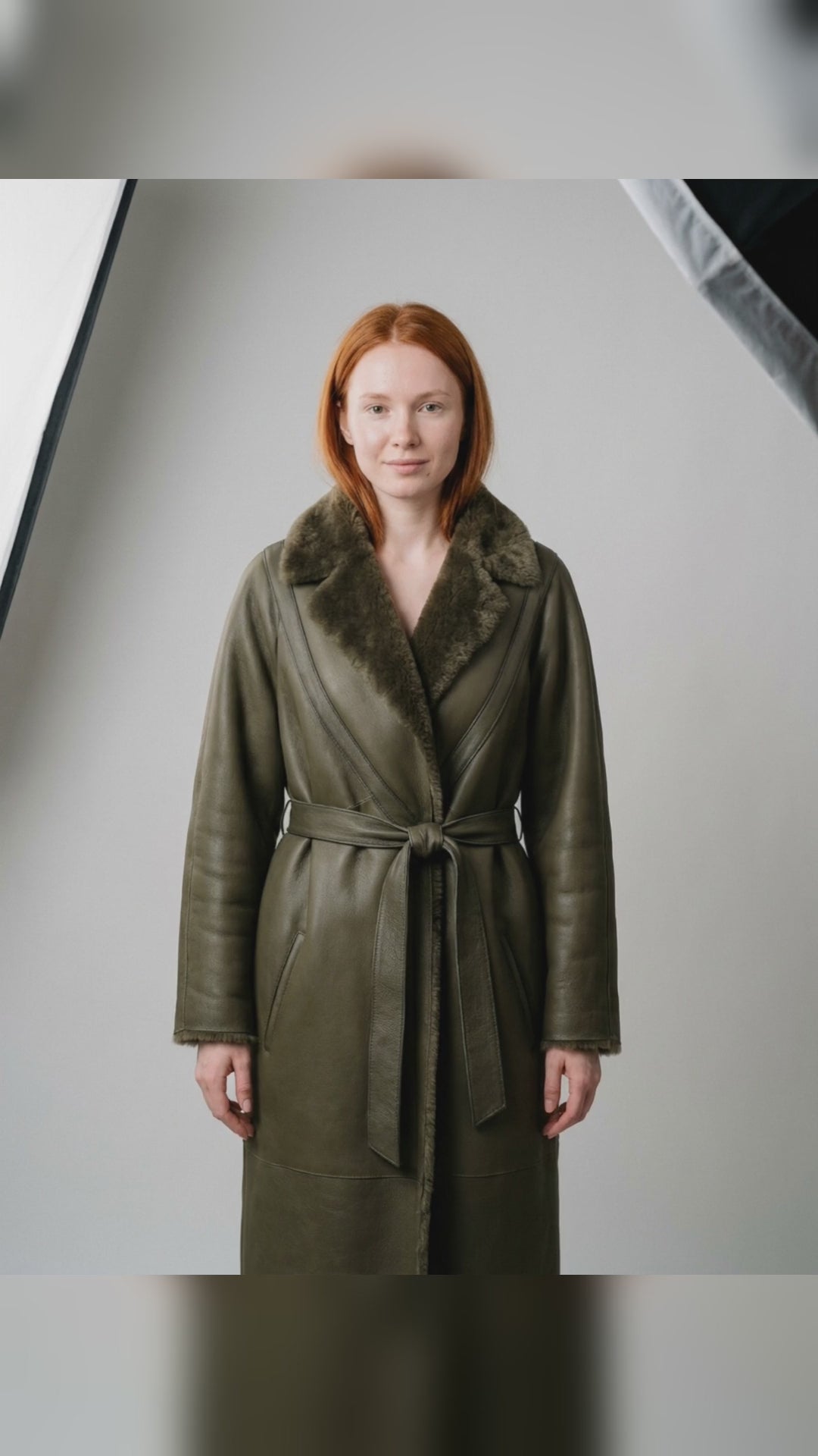 Shearling Belted Coat