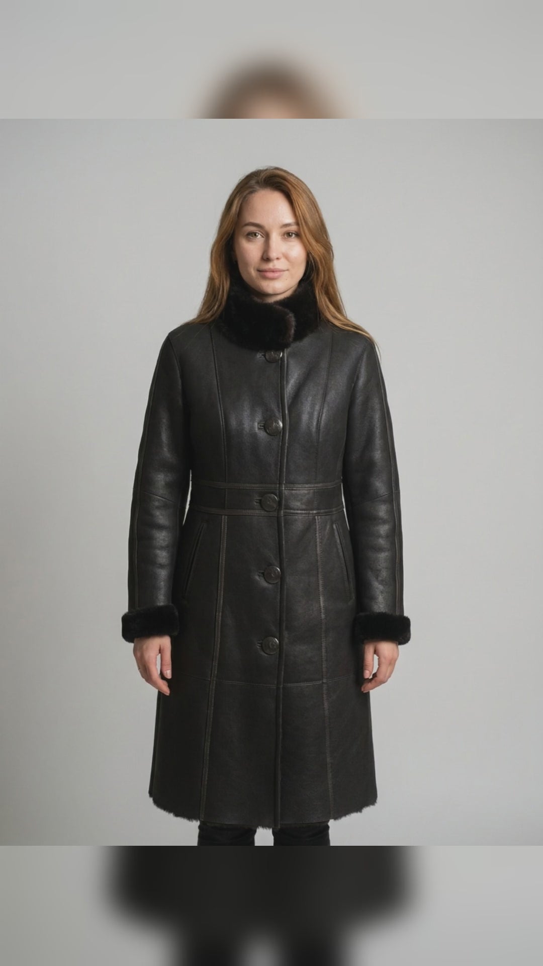 Women's Long Shearling Coat