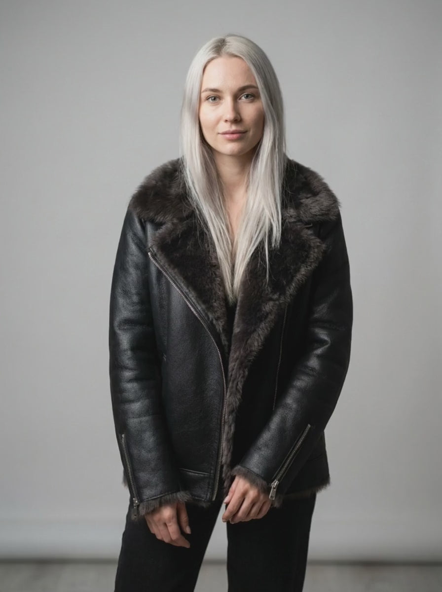 Shearling Biker Jacket