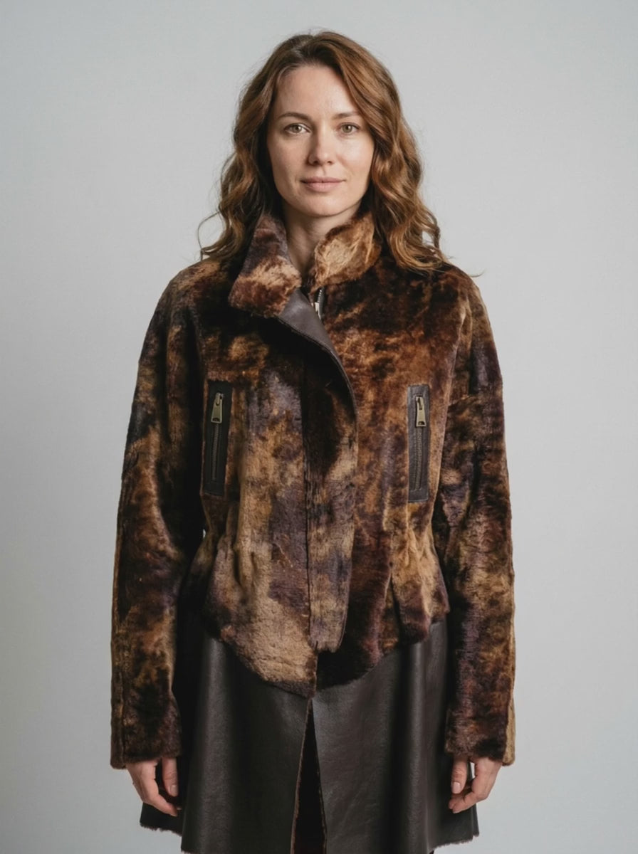 Marbled Shearling Jacket