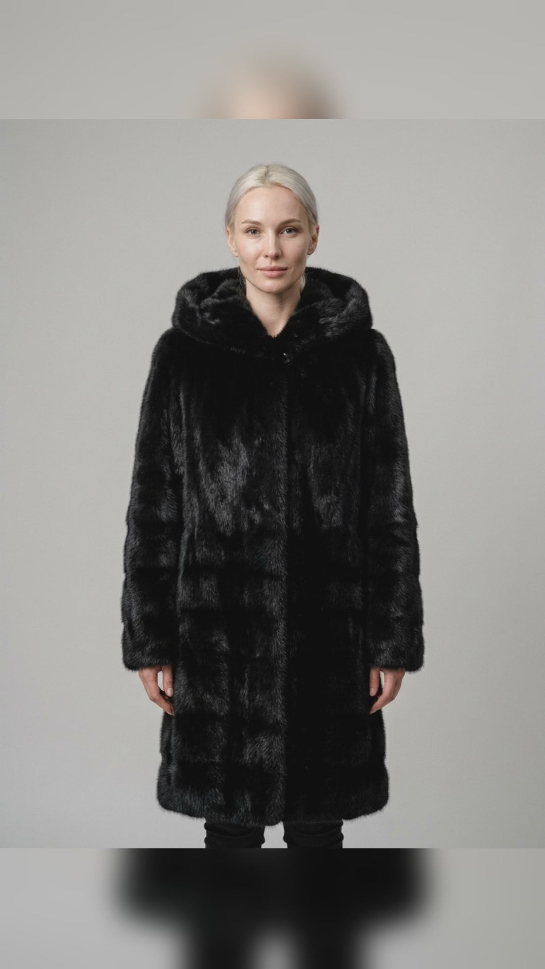 Hooded Fur Coat