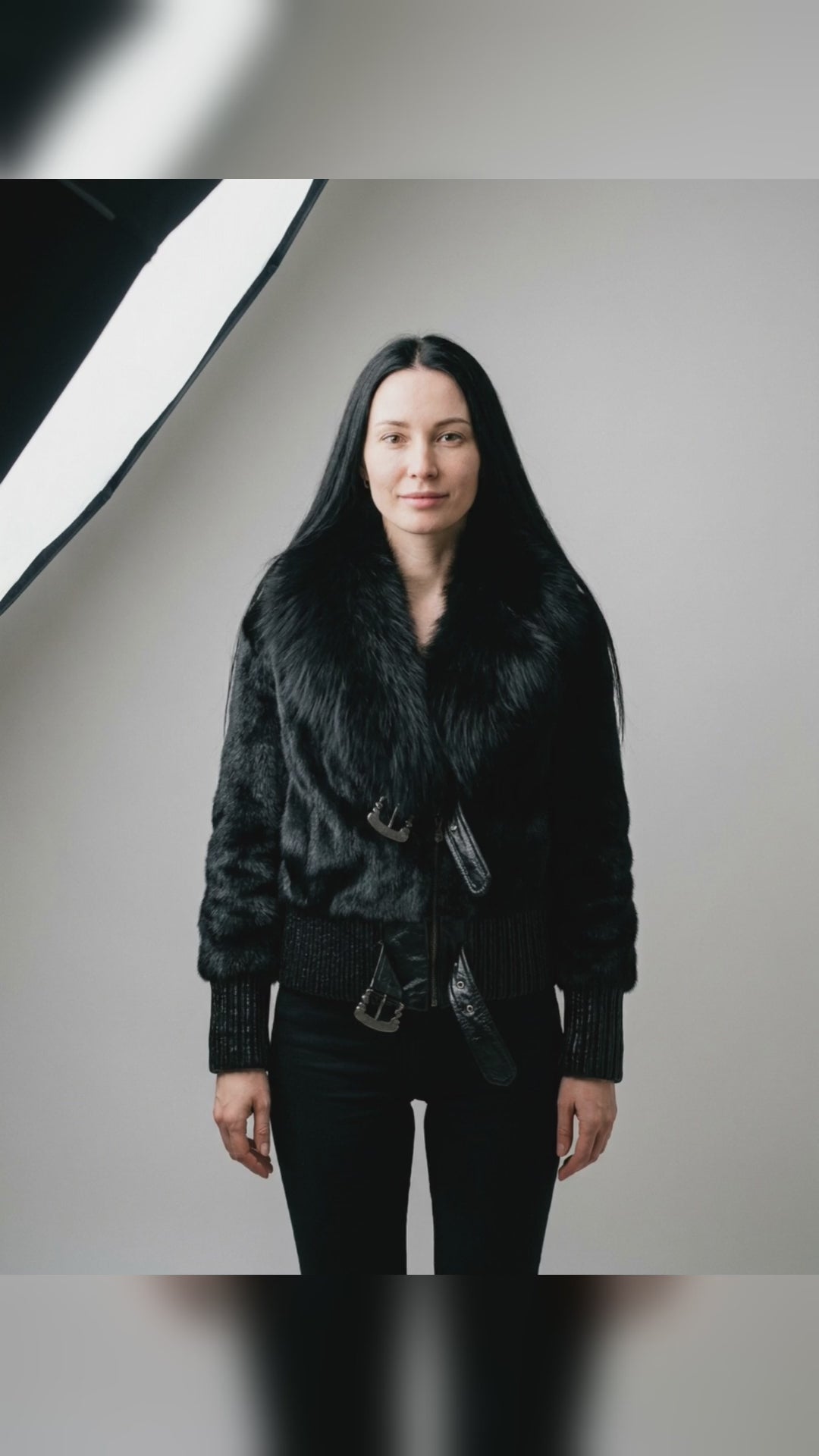 Fox Fur Bomber Jacket