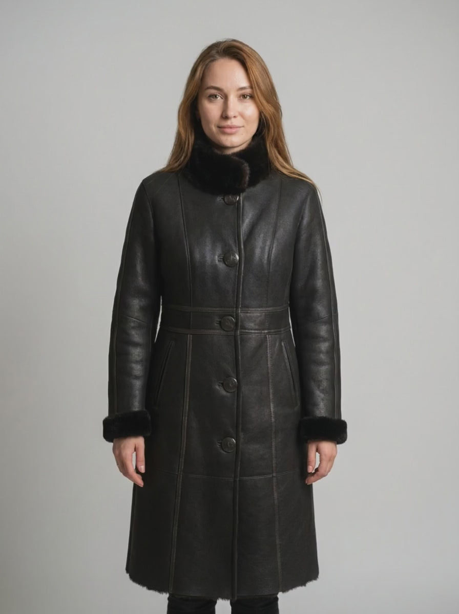 Women's Long Shearling Coat