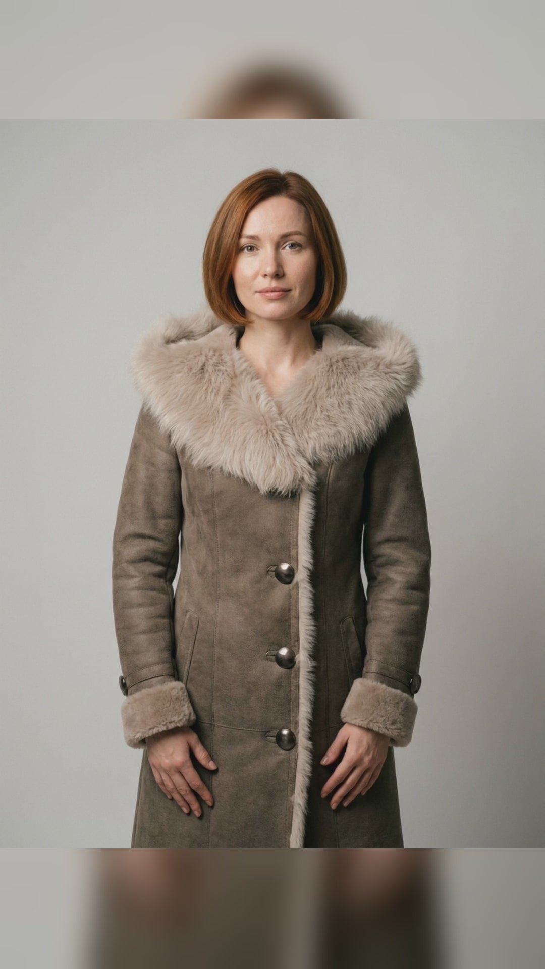 Hooded Shearling Coat